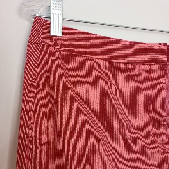 Ann Taylor Factory Red Pinstripe Skirt - Picture 3 of 11